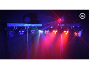 Lampa studyjna LIGHT4ME LIGHT4ME BELKA LED PAR DERBY LASER multiefekt świetlny zestaw oświetlenie disco 4