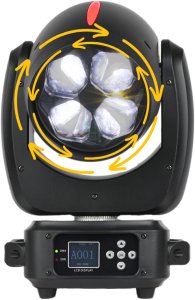 LIGHT4ME RED LINE WASH 4x40W głowica ruchoma LED oświetlenie sceniczne 3