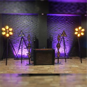 EVOLIGHTS LUMEN 7 RING 7x30W RGB LED reflektor estradowy vintage oświetlenie sceniczne retro 2