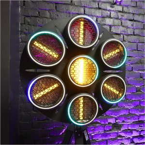 EVOLIGHTS LUMEN 7 RING 7x30W RGB LED reflektor estradowy vintage oświetlenie sceniczne retro 4