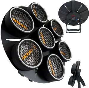 EVOLIGHTS LUMEN 7 RING 7x30W RGB LED reflektor estradowy vintage oświetlenie sceniczne retro 8