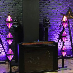 EVOLIGHTS LUMEN ONE 6x60W WW + 96x0,5W RGB LED reflektor sceniczny retro oświetlenie estradowe 4