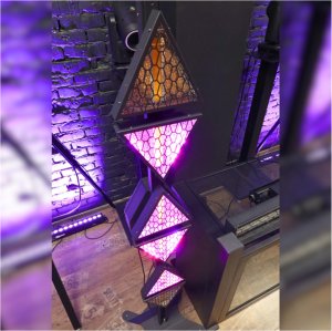 EVOLIGHTS LUMEN ONE 6x60W WW + 96x0,5W RGB LED reflektor sceniczny retro oświetlenie estradowe 5