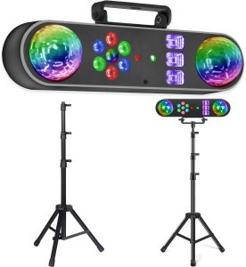 LIGHT4ME MAGIC BAR 2 multiefekt świetlny efekt par Magic Ball biały stroboskop UV 2x laser R/G pilot 4