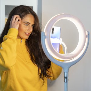 Selfie Ring Light LoomiPod Floor Lamp white 5