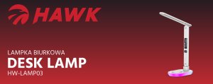 Lampka biurkowa Hawk biała  (HW-LAMP03) 2