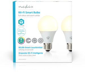 Nedis WIFILC21WTE27, 6 W, 40 W, E27, 470 lm, 25000 h, Blue, Green, Red, Warm white 3