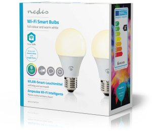 Nedis WIFILC21WTE27, 6 W, 40 W, E27, 470 lm, 25000 h, Blue, Green, Red, Warm white 4