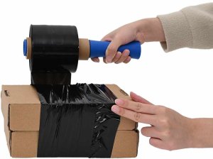 vidaXL Folie stretch 10 szt. Czarne 23 m 10 cm x 150 m 1
