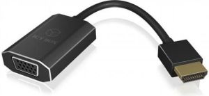 Adapter AV Icy Box HDMI - D-Sub (VGA) czarny (IB-AD502) 1
