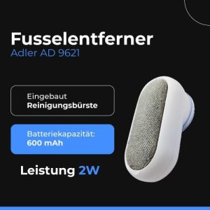Adler | Lint Remover | AD 9621 | White | Rechargeable battery | 2 W 22