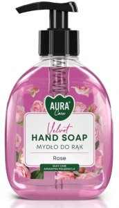 AURA Zestaw 3x300 ml Care Mydło Do Rąk Z Dozownikiem Lawenda Róża Wanilia 12