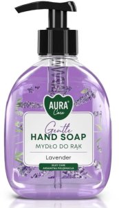 AURA Zestaw 3x300 ml Care Mydło Do Rąk Z Dozownikiem Lawenda Róża Wanilia 7