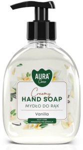 AURA Zestaw 3x300 ml Care Mydło Do Rąk Z Dozownikiem Lawenda Róża Wanilia 9