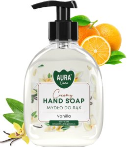 AURA Zestaw 3x300 ml Care Mydło Do Rąk Z Dozownikiem Lawenda Róża Wanilia 10