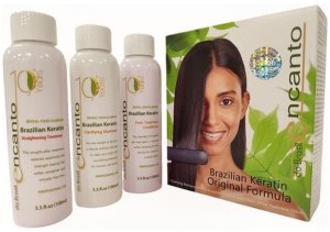 Encanto Brasil Zestaw do keratynowego prostowania włosów 3x100ml 1