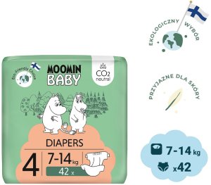 Moomin Baby Pieluchy Maxi 4, 7-14 kg, 42 szt. 2