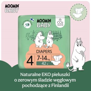 Moomin Baby Pieluchy Maxi 4, 7-14 kg, 42 szt. 5