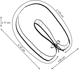 Poduszka ciążowa Longer dla kobiet w ciąży do spania - Floristic granat 2