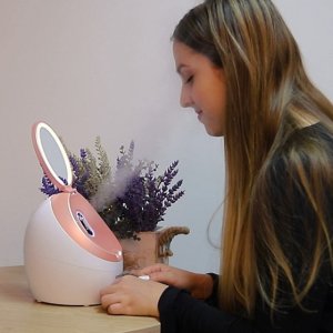 Orava FI-300 sauna do twarzy, 280 W, łagodzi nosowe i czołowe zatoki, łagodzi mięśnie i zmniejsza ból, biały / różowy 5