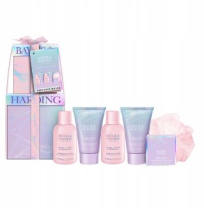 Kūno priežiūros priemonių rinkinys BAYLIS&HARDING The Fuzzy Duck (Dušo želė, 100 ml + Dušo kremas, 100 ml + Kūno losjonas, 50 ml + Rankų kremas, 50 ml + Vonios druska, 25 g + Kūno kempinė) - simondsijų, vanilės ir migdolų aliejaus aromato 1