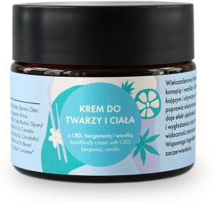 Lullalove Krem do twarzy i ciała z CBD bergamotą i wanilią 50ml 1