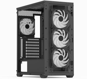 Obudowa Aerocool AeroCool Geh Midi D501A-G-BK-V2 (B/Wood/ATX) 5