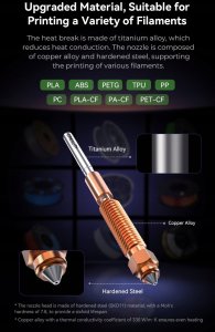 Ender-3 V3 SE/KE Ceramic Heating Block Kit-Quick-swap Nozzle Kit (4001030135) 9