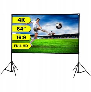 Extralink Foldable Projection Screen 84" Psf-84 | Składany Ekran Projekcyjny | 16:9, 186X105Cm, Biały 1