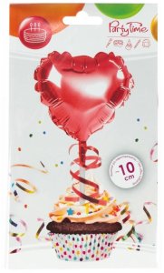Balon foliowy na patyczku serce czerwony EDUKAMP 1