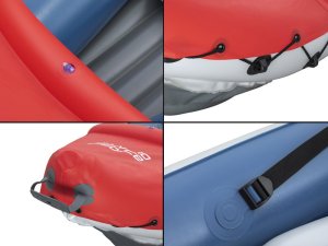 Bestway Kajak Rapid X3 dmuchany 3 osobowy + wiosła torba 381x100 cm 65132 EDUKAMP 10