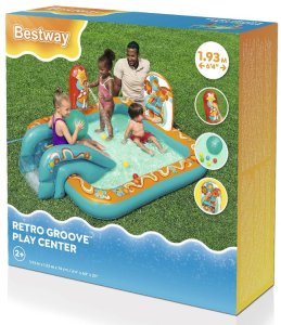 Bestway Dmuchany plac zabaw RETRO Zjeżdżalnia + zraszacz + piłki 53164 15