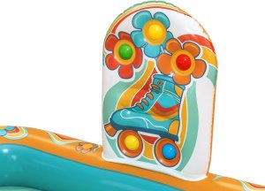 Bestway Dmuchany plac zabaw RETRO Zjeżdżalnia + zraszacz + piłki 53164 8