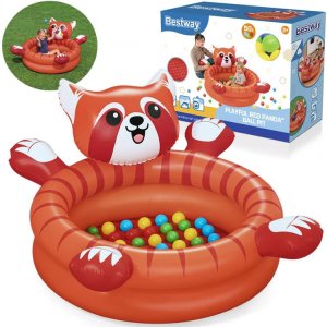 Suchy basen czerwona PANDA z kulkami 107x 94cm Bestway+50 kulek 52702 1