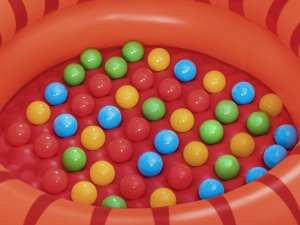 Suchy basen czerwona PANDA z kulkami 107x 94cm Bestway+50 kulek 52702 7