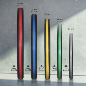 TOG10 2 x 10 KG TALERZ OLIMPIJSKI OGUMOWANY 2 x 10 KG HMS 6