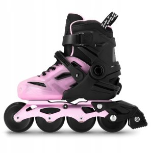 Rolki Spokey Freespo Junior rekreacyjne regulowane czarno-różowe r. 35-38 2