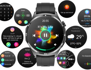 SMARTWATCH męski Rubicon RNCF38 silver/grey silicon 12