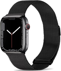 Pasek stalowy Alogy bransoleta do Apple Watch 38/40/41mm stal nierdzewna Czarny 1