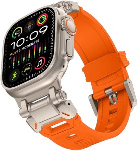Pasek bransoleta Alogy Luxury Metal + TPU Band do Apple Watch 42/44/45/49mm Orange 1