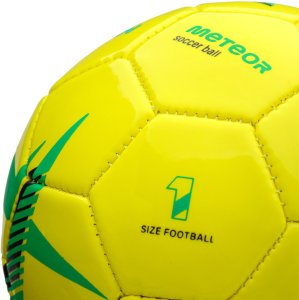 Piłka nożna Meteor Spin 1 żółty Uniwersalny 3