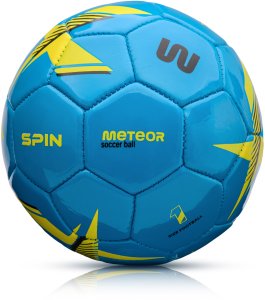Piłka nożna Meteor Spin 1 niebieski Uniwersalny 2
