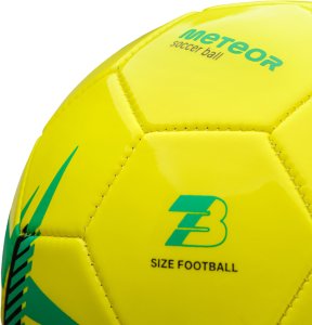 Piłka nożna Meteor Spin 3 żółty Uniwersalny 3