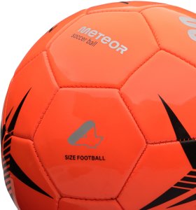 Piłka nożna Meteor Spin 4 pomarańczowy Uniwersalny 3