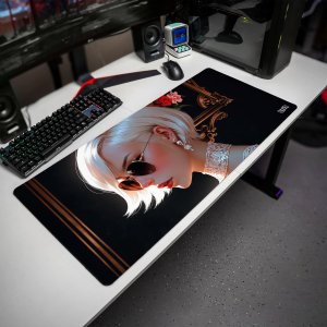 PODKŁADKA POD MYSZKĘ XXL Biała Dama 90x40 TILT Antypoślizgowa XL Duża 2