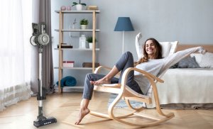 PIONOWY RĘCZNY ODKURZACZ BEZPRZEWODOWY CYKLONOWY HEPA 2W1 LED MOCNY 150W 11