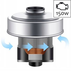 PIONOWY RĘCZNY ODKURZACZ BEZPRZEWODOWY CYKLONOWY HEPA 2W1 LED MOCNY 150W 4