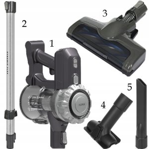 PIONOWY RĘCZNY ODKURZACZ BEZPRZEWODOWY CYKLONOWY HEPA 2W1 LED MOCNY 150W 9