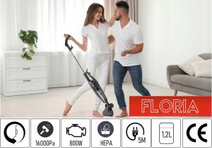 PIONOWY RĘCZNY ODKURZACZ PRZEWODOWY CYKLONOWY 2W1 HEPA MOCNY 800W 16000PA 12