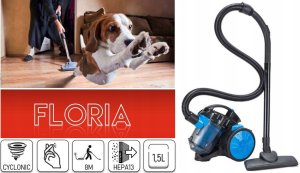 ODKURZACZ BEZWORKOWY CYKLONOWY 1,8L FILTR HEPA 10